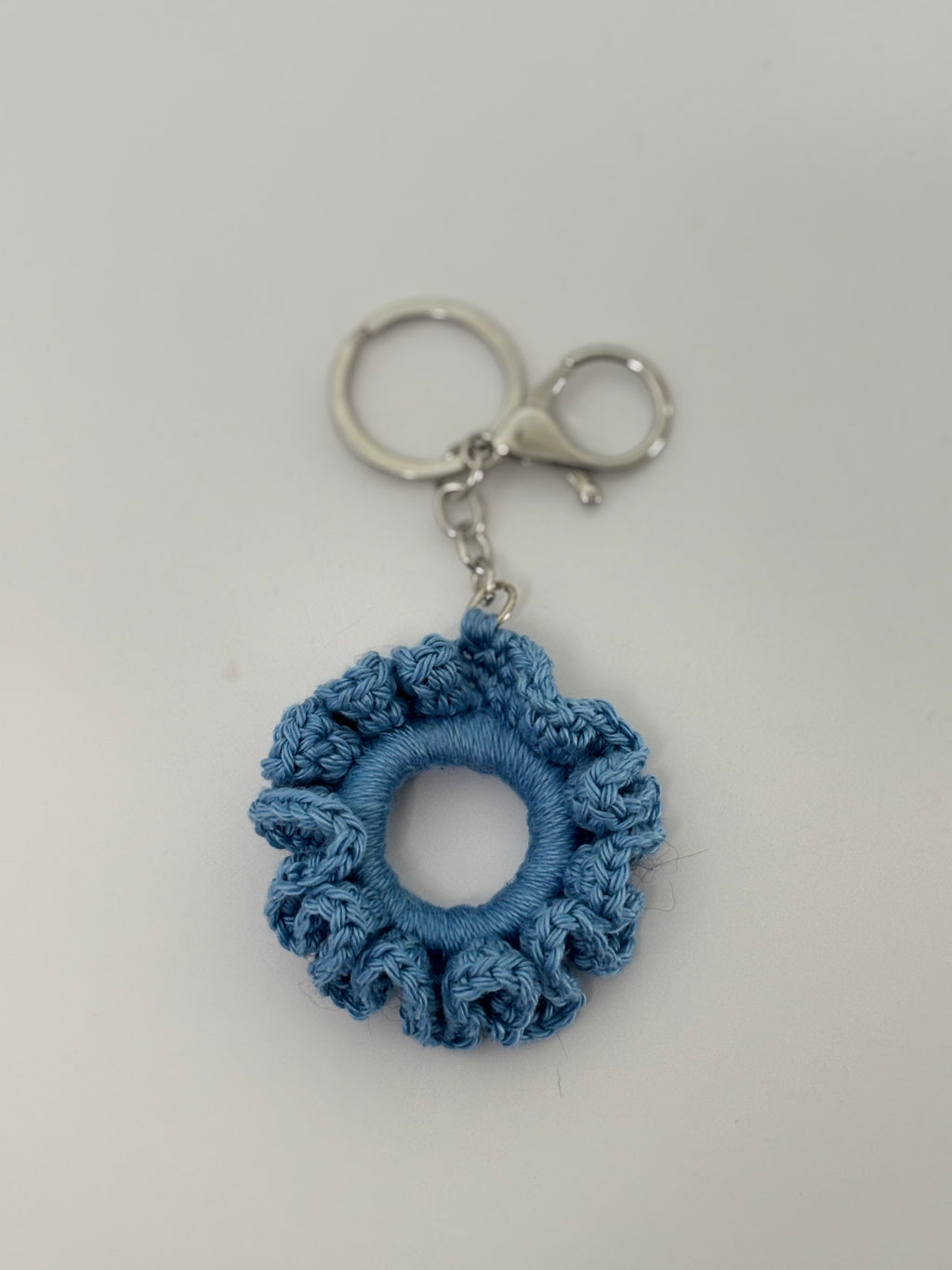 Porte-clé chouchou Bleu nuage