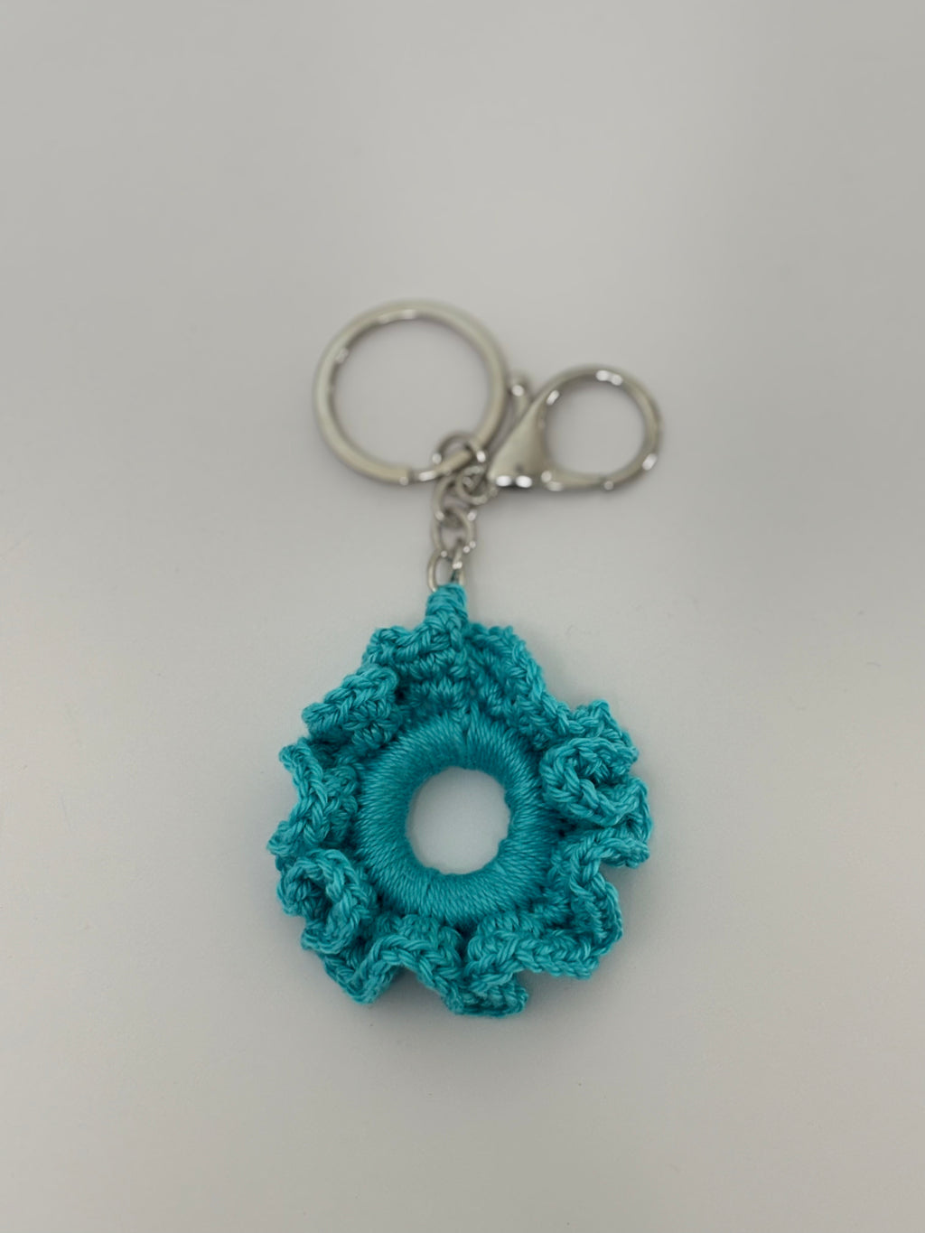 Porte-clé chouchou Turquoise