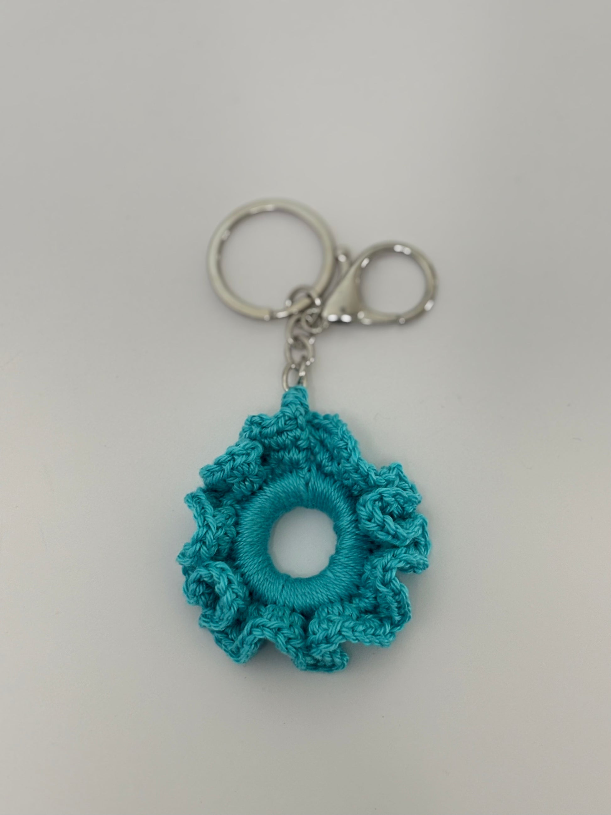 Porte-clé chouchou Turquoise