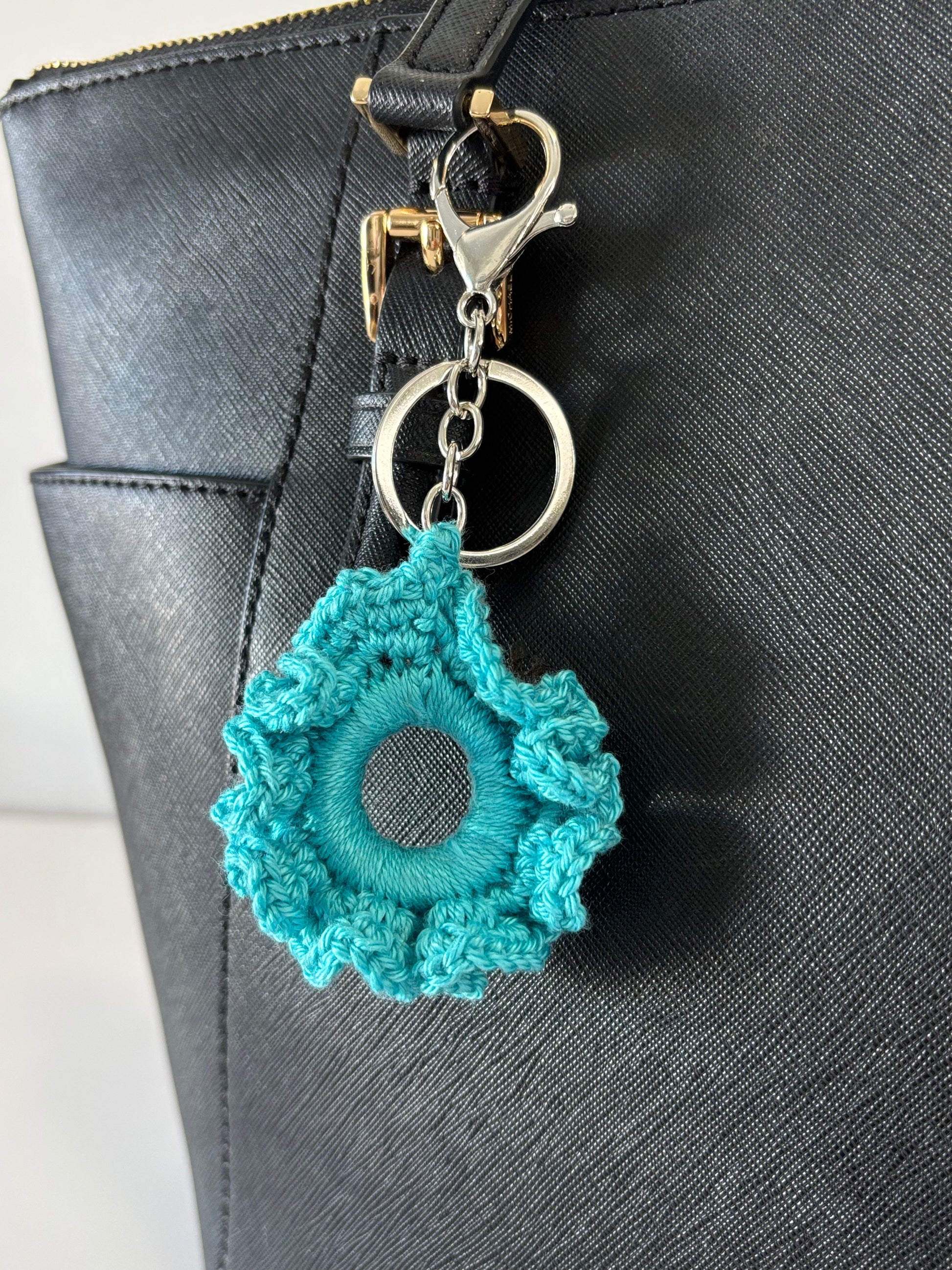 Porte-clé chouchou Turquoise