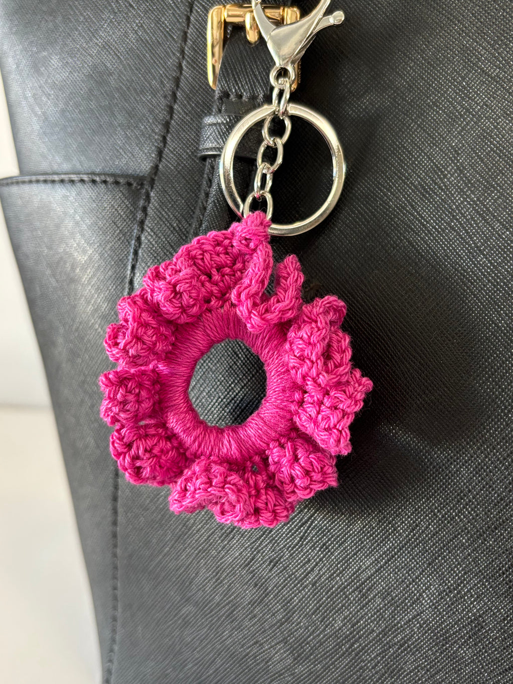 Porte-clé chouchou Fuchsia