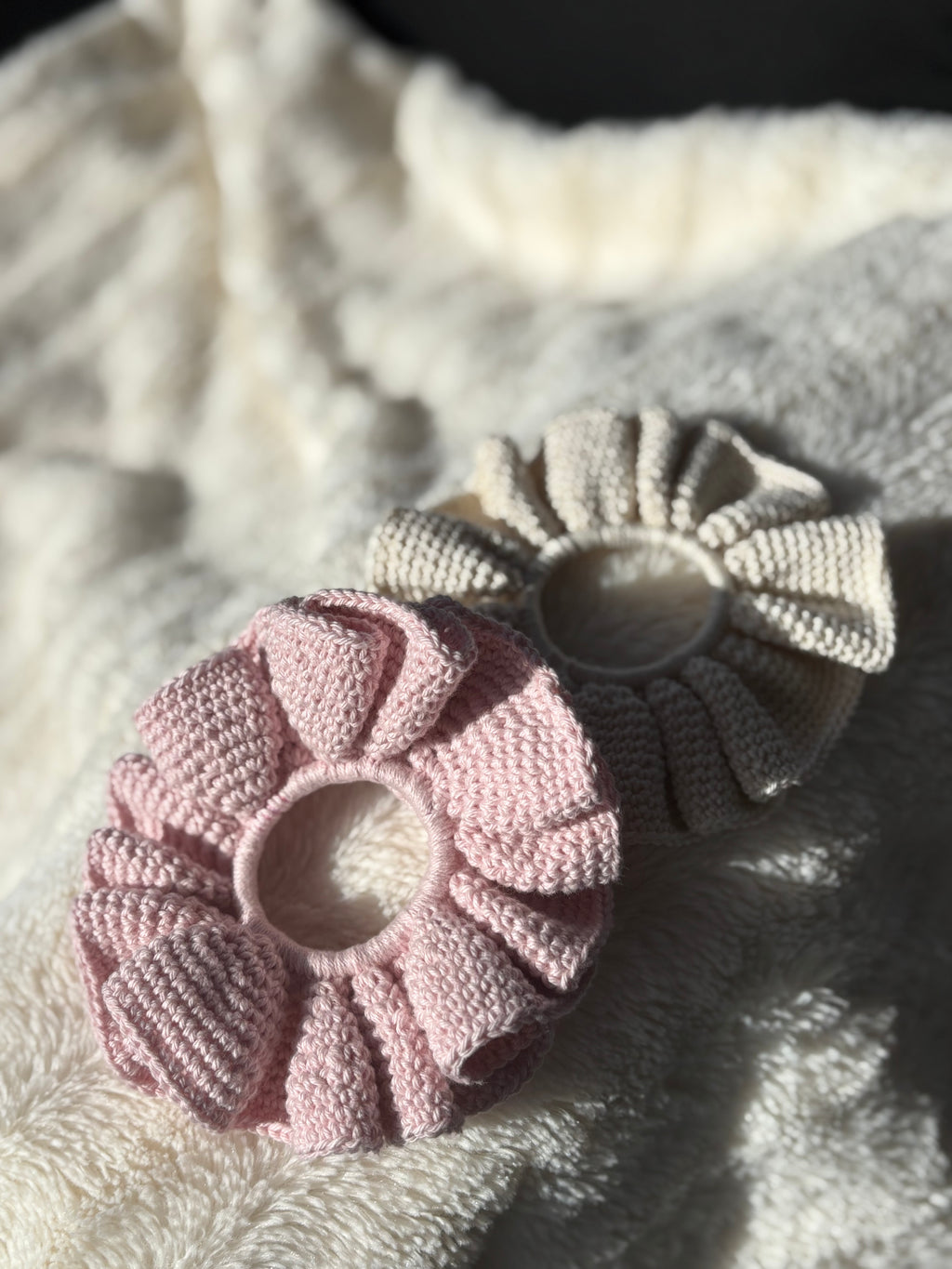 Grand chouchou XL rose pâle