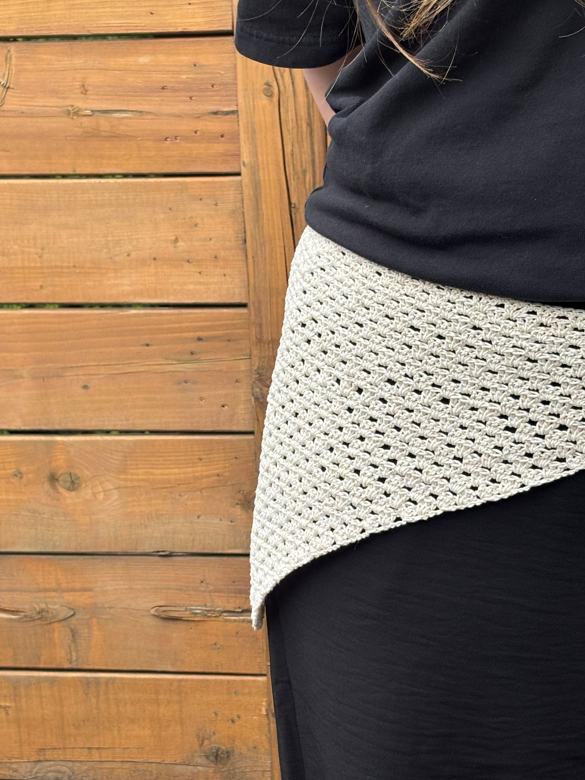 Bandana de taille crème